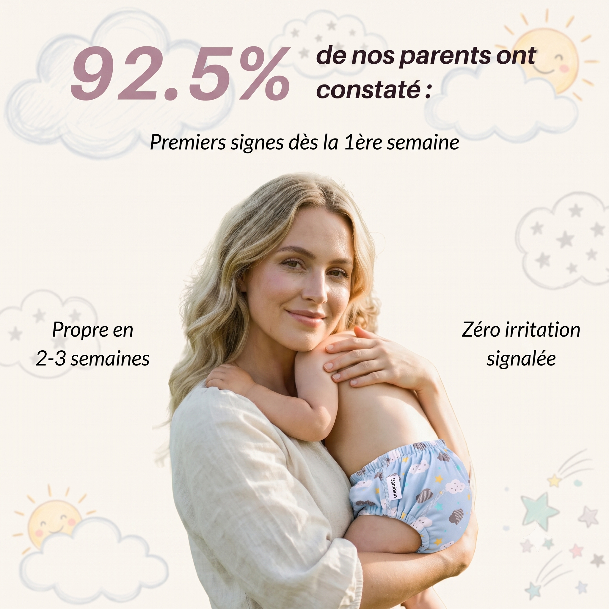 Culottes d'apprentissage Bambino — Lavables — 100% Coton