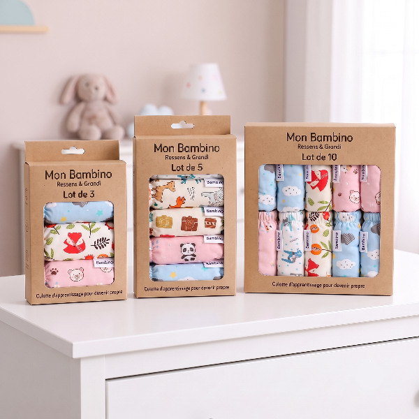 Culottes d'apprentissage Bambino — Lavables — 100% Coton
